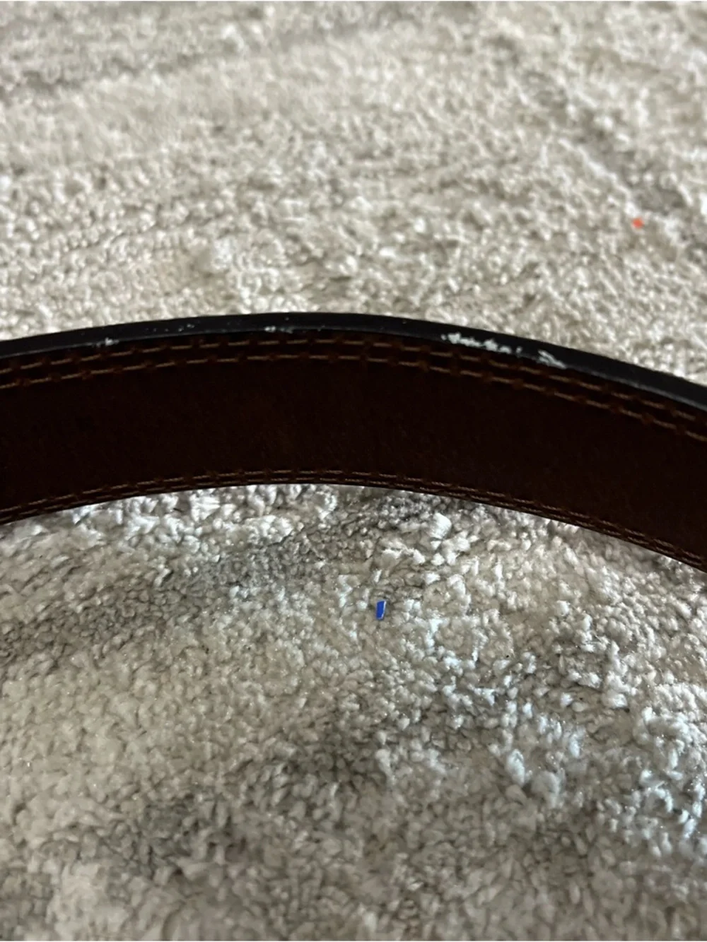 Genuine Brown Leather Western Belt Size 36 No Buckle